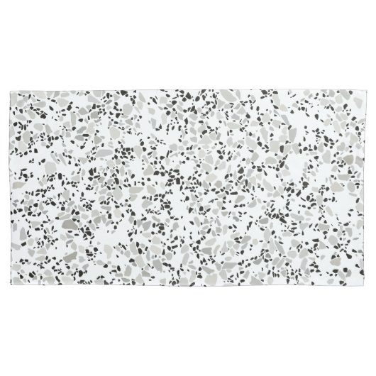 Housse D'oreillers Terrazzo blanc moderne (devant-gauche)