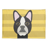 Housse D'oreillers Terrier de Boston (Dos)