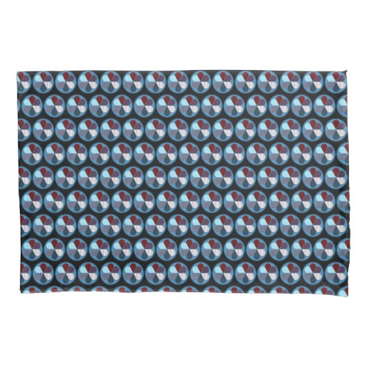 HOUSSE D'OREILLERS TEXTE DE PATCHWORK DU MOTIF GÉOMÉTRIQUE DE CERCLE (devant)