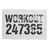 Housse D'oreillers Texte usé et rayé Workout 247365 noir (Dos)