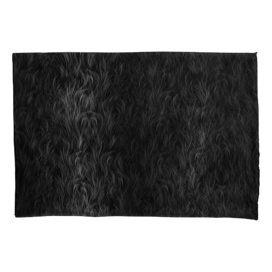 Housse D'oreillers Texture de fourrure - #1 noir et blanc (devant)