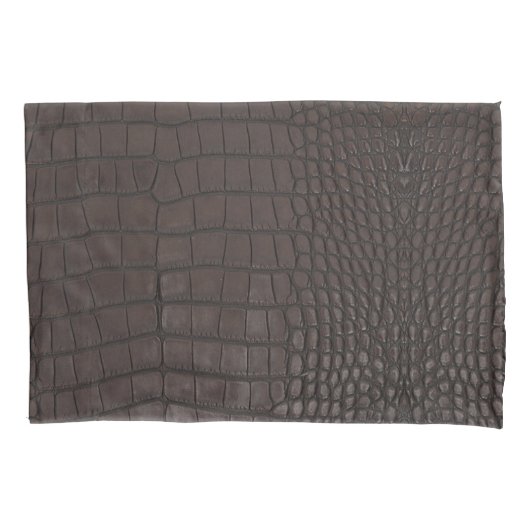 Housse D'oreillers Texture de l'alligator Brown (devant)