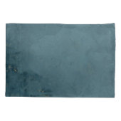 Housse D'oreillers Texture Élégance Bleu Sarcelle Chardon Doré (Dos)