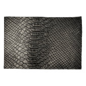 Housse D'oreillers Texture en cuir noir, utilisation arrière - plan. (Dos)