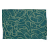 Housse D'oreillers Texture étouffée complexe, abstraite turquoise (devant)