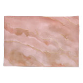 Housse D'oreillers Texture or en marbre rose liquide (Dos)