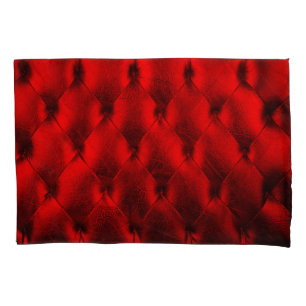 Housse D'oreillers Texture vintage de rembourrage rouge