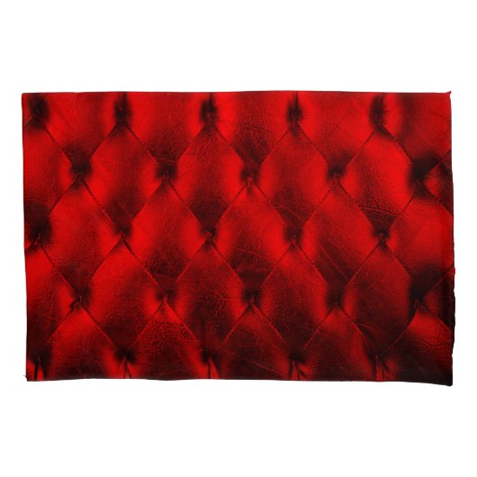 Housse D'oreillers Texture vintage de rembourrage rouge (devant)