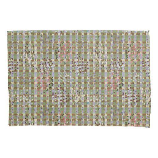 Housse D'oreillers Textured Pointillism Grid Pattern Artwork (devant)