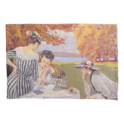 Housse D'oreillers Thé de l'après-midi dans le parc (devant)