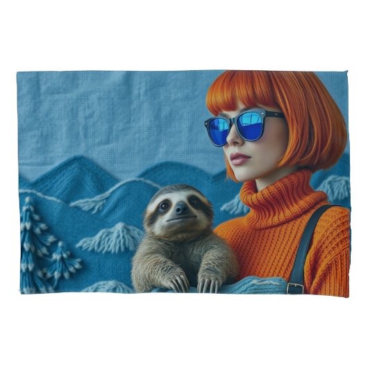 Housse D'oreillers The Redhead and the sloth (devant)