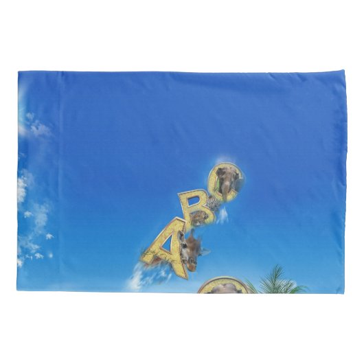 Housse D'oreillers Thèmes ABC Capital Alphabet. (Dos)