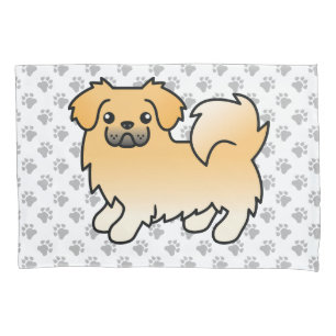 Housse D'oreillers Tibétain Spaniel Faon Chien de Dessin Animé Mignon