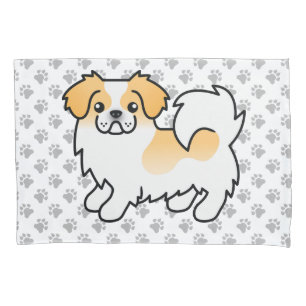 Housse D'oreillers Tibétain Spaniel Fawn Parti-Color Chien Mignon & P
