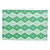 Housse D'oreillers Tons de motif diamant vert (Dos)