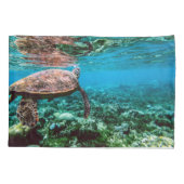 Housse D'oreillers Tortue sous-marine tropicale (Dos)
