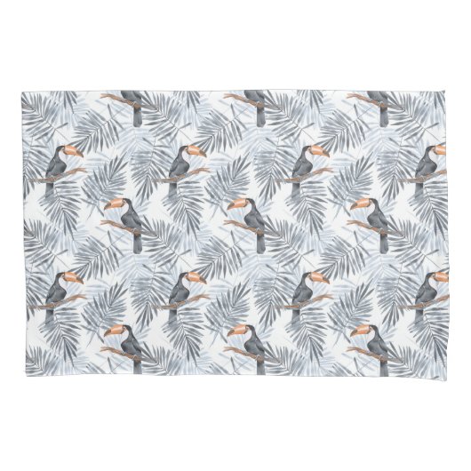 Housse D'oreillers Toucan gris (devant-gauche)