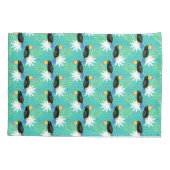 Housse D'oreillers Toucans sur Teal (Dos-gauche)