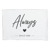 Housse D'oreillers Toujours couple romantique Mariage Anniversaire de (devant-gauche)