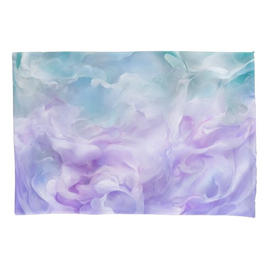 Housse D'oreillers Tourbillon de nuage bleu et violet (devant)