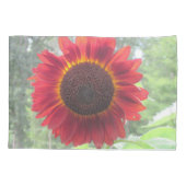 Housse D'oreillers Tournesol rouge rouillé (Dos)