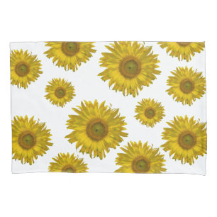 Housse D'oreillers Tournesols dispersés par jaune