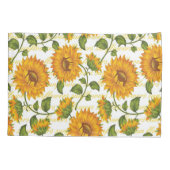 Housse D'oreillers Tournesols et texte (Dos)