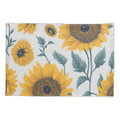 Housse D'oreillers Tournesols rustiques - motif floral (Dos)