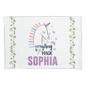Housse D'oreillers Tout Personnalisé Est Magic Lit Unicorn (devant)