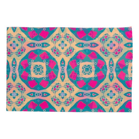 Housse D'oreillers Traditionnel, patchwork péruvien, motif de tuiles (Dos)