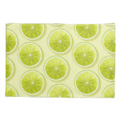 Housse D'oreillers Tranches de chaux sur Jaune clair (Dos)