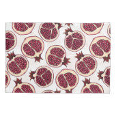 Housse D'oreillers Tranches de grenade sur blanc (Dos)