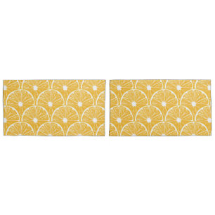 Housse D'oreillers Tranches orange, motif de fruits tropicaux
