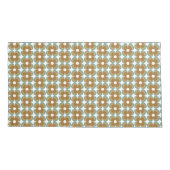 Housse D'oreillers Trendy Teal Caramel Retro Groovy Flowers Seamless (Dos-gauche)