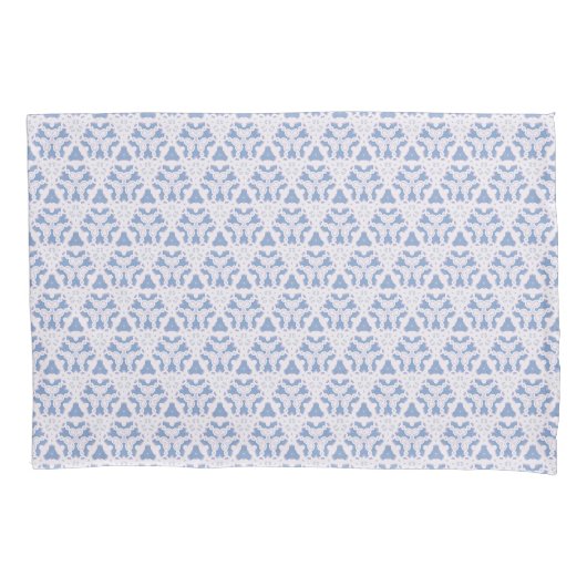 Housse D'oreillers Triangles en dentelle bleu blanc (devant)