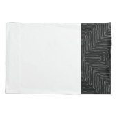 Housse D'oreillers Tribal noir et blanc Boomerang (Dos-gauche)