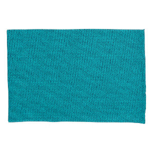Housse D'oreillers Tricot bleu Laine Texture Closeup