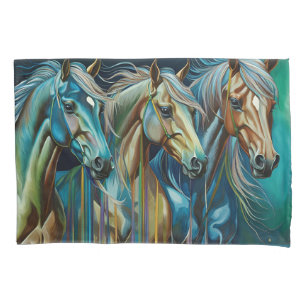 Housse D'oreillers Trio des chevaux