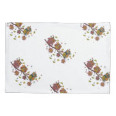 Housse D'oreillers Trois hiboux sur la branche (Dos)