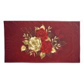 Housse D'oreillers Trois Roses de bijoux (Dos-Droit)