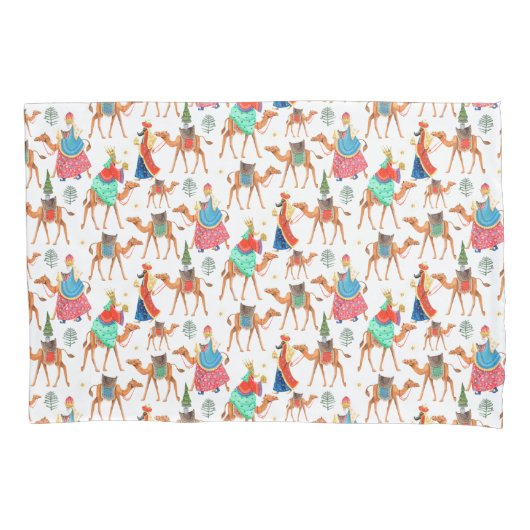 Housse D'oreillers Trois sages rois & chameaux tout imprimé (devant)