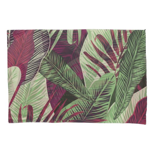 Housse D'oreillers Tropical Exotic : Vert tendance sans couture (devant)