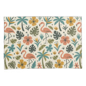 Housse D'oreillers Tropical Flamingo and Palm Tree Pattern (devant-Droit)