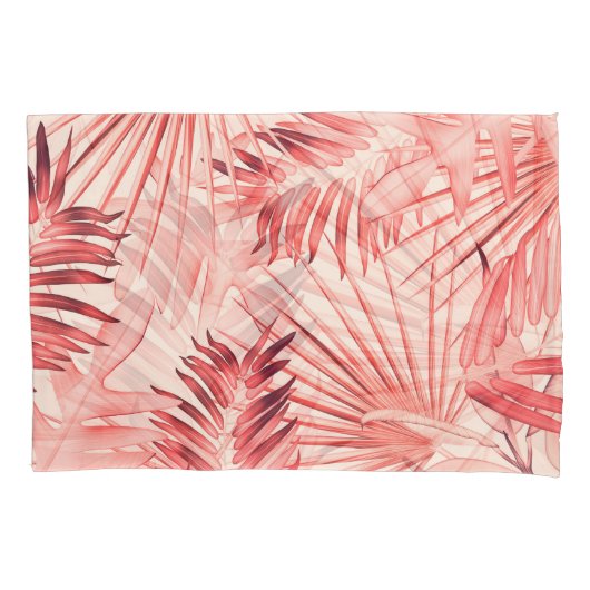 Housse D'oreillers Tropical Palm Feuille, Hawaiian Stylish Motif. (devant)