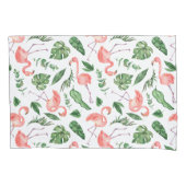 Housse D'oreillers Tropical Pink Flamingo Pattern v2 (devant)