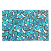 Housse D'oreillers Tropical Rainforest Pretty Blue Butterflies Print (devant-Droit)