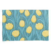 Housse D'oreillers Tulipes en bleu et jaune (devant-Droit)