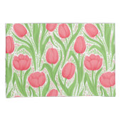 Housse D'oreillers Tulipes en rouge et vert (devant-Droit)