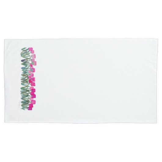 Housse D'oreillers Tulipes roses (devant-gauche)