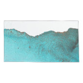 Housse D'oreillers Turquoise Black Art Abstrait tendance Encre d'alco (Dos-gauche)